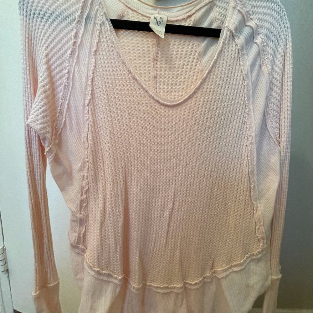 Free People Peach Henley
